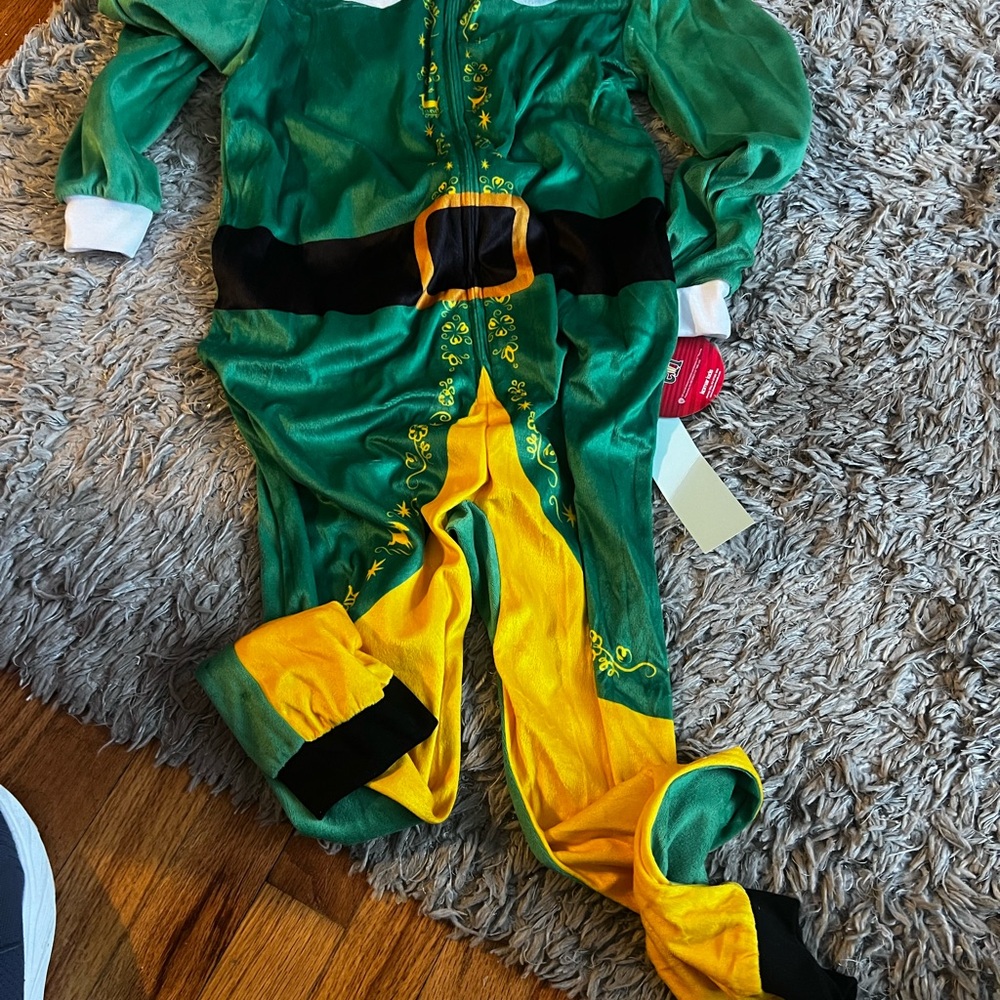 Kids Elf Costume - Green and Yellow-kids elf costume size 8 nwt